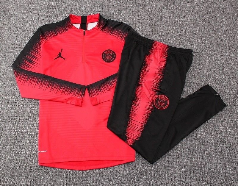 jordan red and black tracksuit